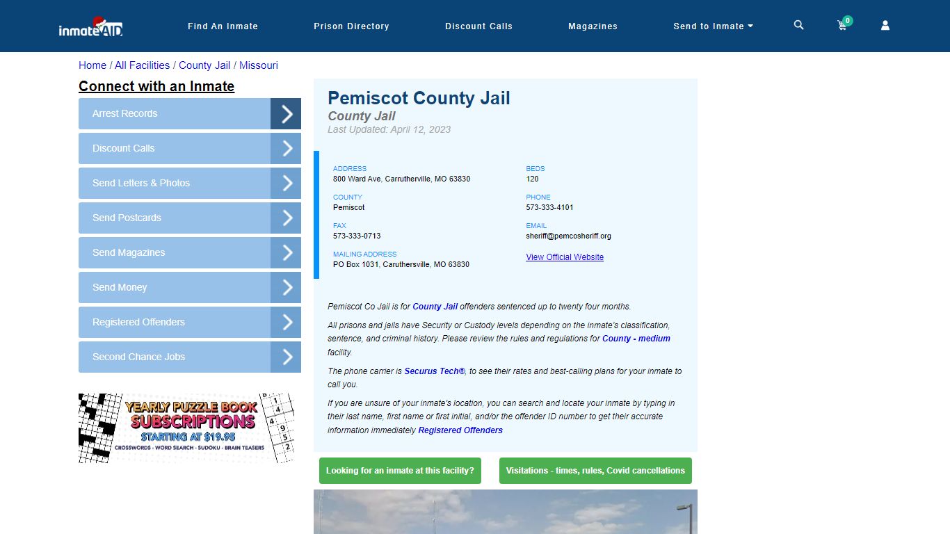 Pemiscot County Jail - Inmate Locator - Carrutherville, MO
