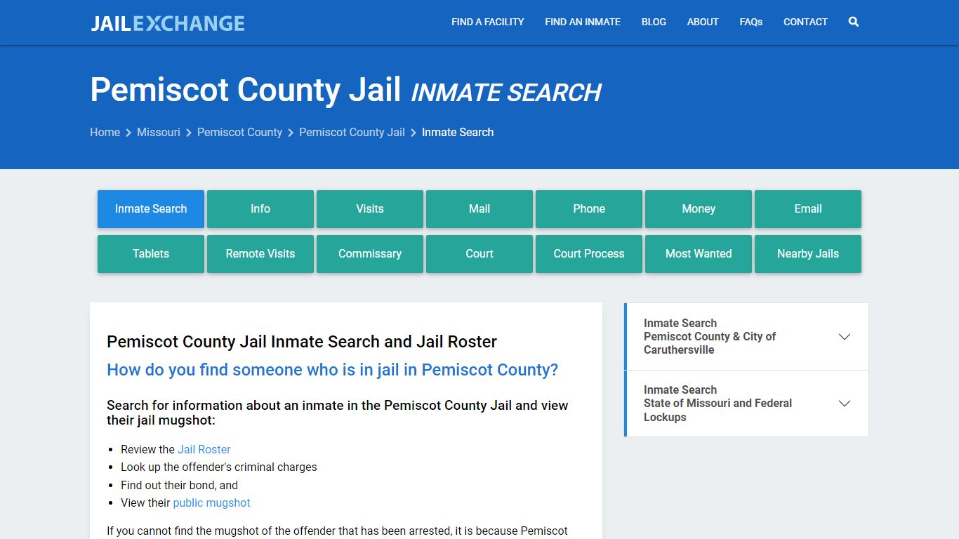 Inmate Search: Roster & Mugshots - Pemiscot County Jail, MO